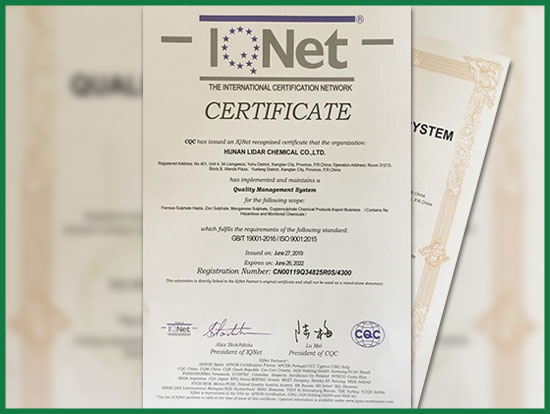ISO9001:2015 THE INTERNATIONAL CERTIFICATION NETWORK